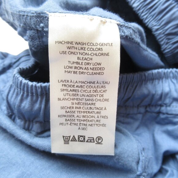 By Anthropologie The Mossa Parachute Pants Blue Medium Petite MP - Picture 12 of 14